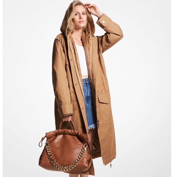 MICHAEL Michael Kors Water-Resistant Cotton Twill Parka - Picture 1 of 9